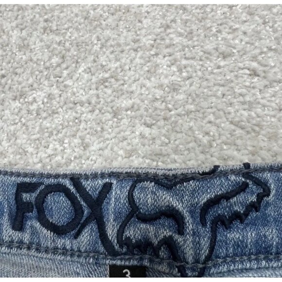 Fox Jeans Women’s Blue Distressed Straight Pockets Size 3 - Picture 8 of 11
